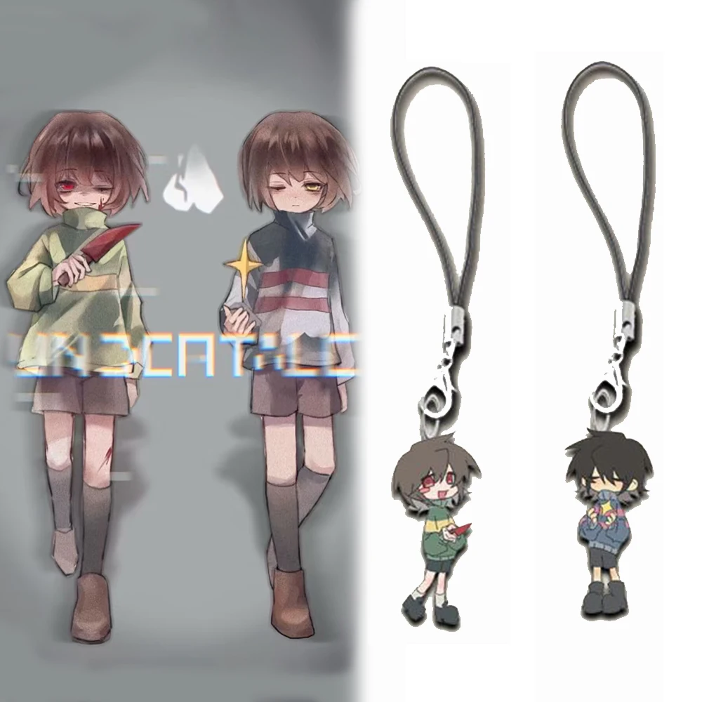Брелок для косплея Game Undertale Frisk Chara акриловая цепочка телефона веревочный брелок