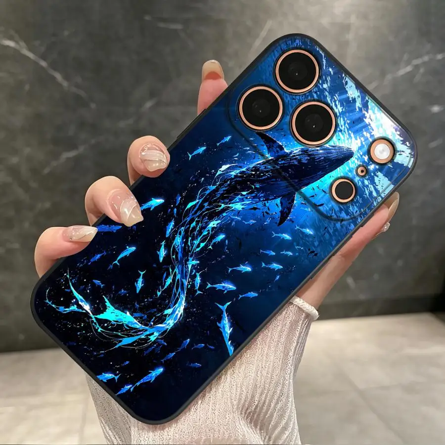 Фото Чехол для телефона Apple iPhone 17 Pro Max 14 16 Plus 11 6 6S SE 7 8 XS 13 Mini 15 X с подводным океанским дизайном №1