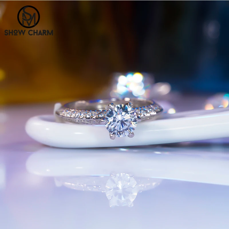 

Женское кольцо из серебра 925 пробы с бриллиантами, с 4 крапанами