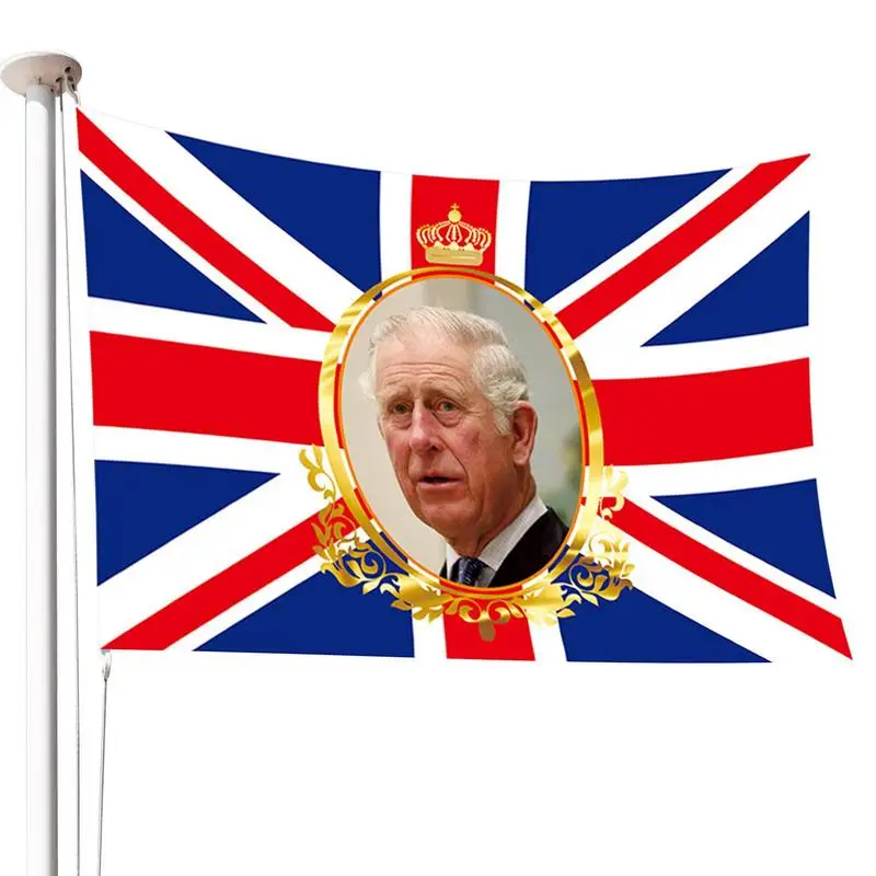 

King Charles III Coronation Flag 5ft X 3ft UK Flag King Charles III Our New King To Be Large Flag To Celebrate King's Succession