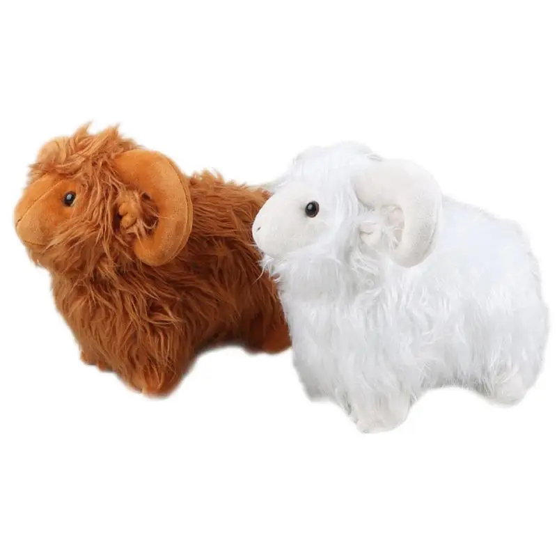 

Мягкая овечья мягкая игрушка, большая овечья плюшевая кукла 12 дюймов, милые реалистичные куклы-животные Highland Woolly на ферме, подарок для детей