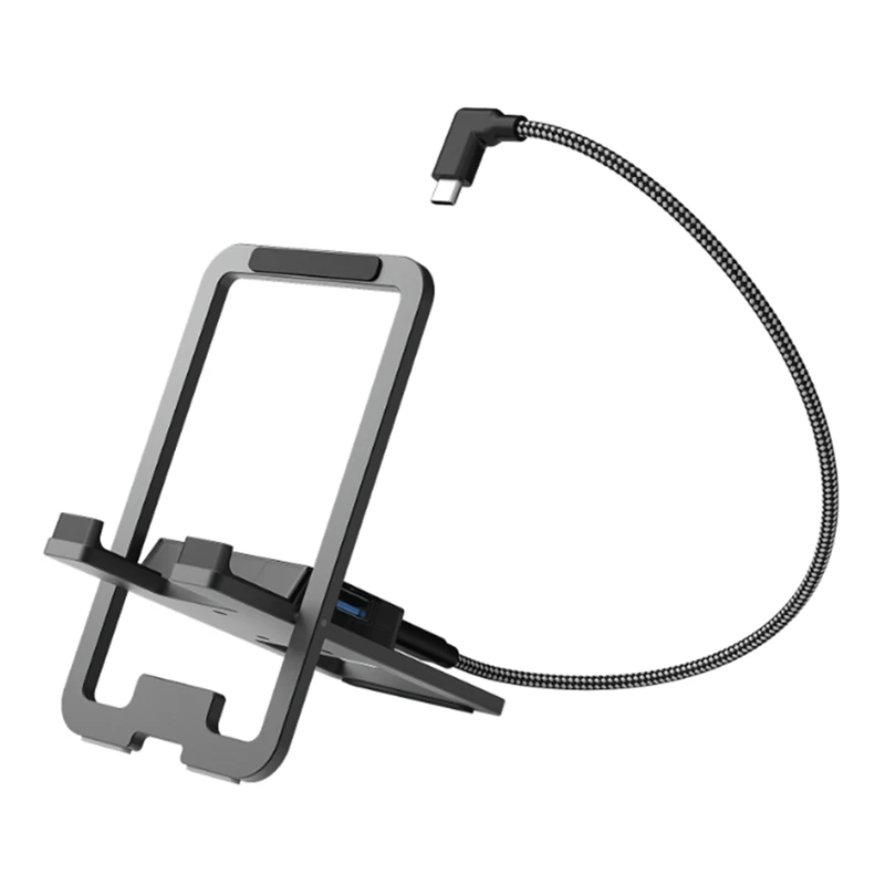 Док-станция USB C 5 в 1 складная металлическая зарядная подставка для Steam Deck/Switch/ROG Ally