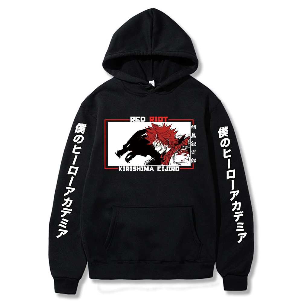 

Men's Hoodie My Hero Academia Kirishima Eijiro Red Riot Graphic Men/women Hoodie Long Sleeve Sweatshirt Male