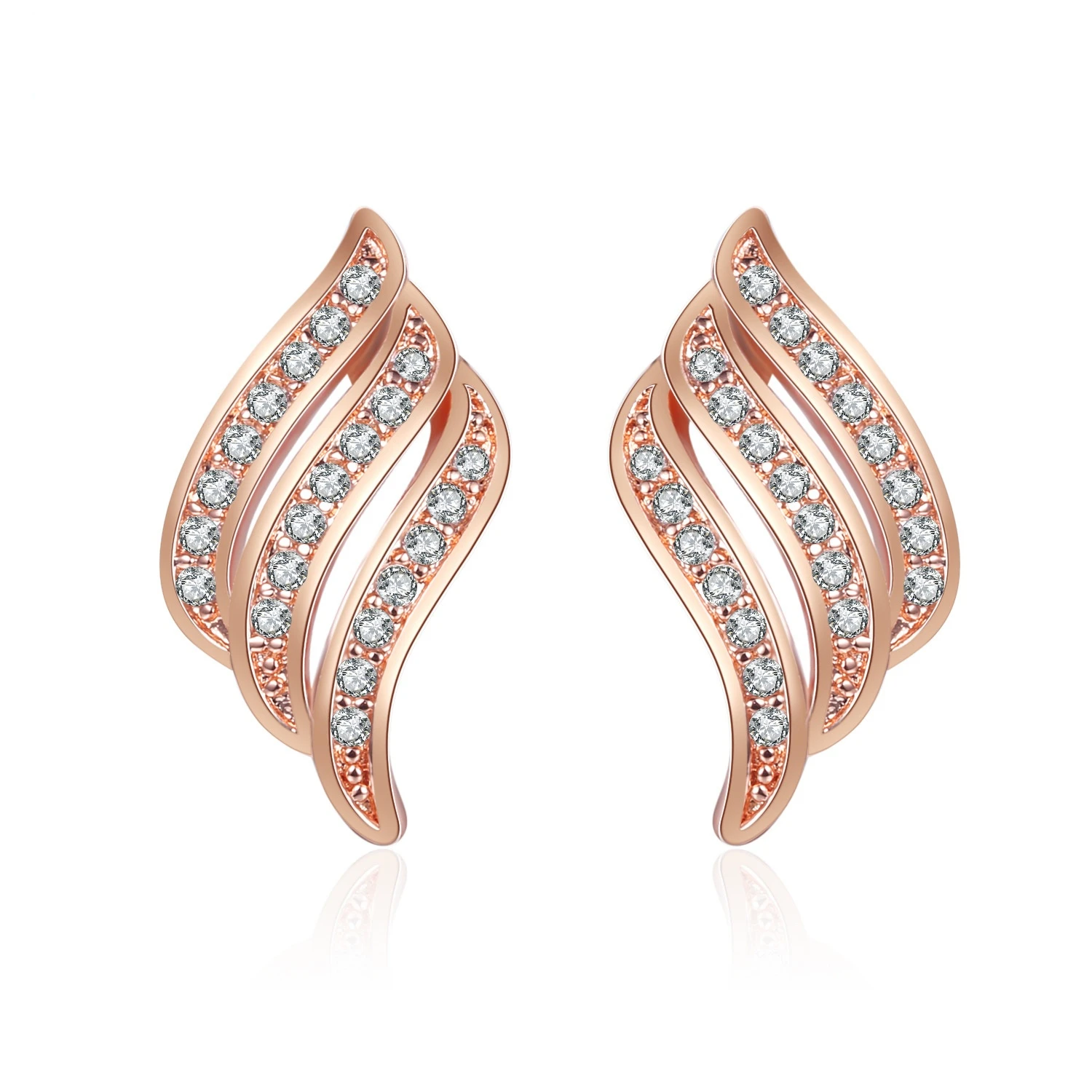 

Роскошные изысканные темпераментные крупные серьги-гвоздики с кубическим цирконием серьги-гвоздики для женщин модные дикие свадебные акс...