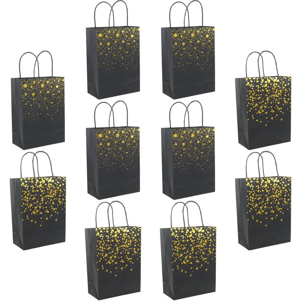 

10 шт., супер большие компактные портативные бумажные пакеты среднего размера