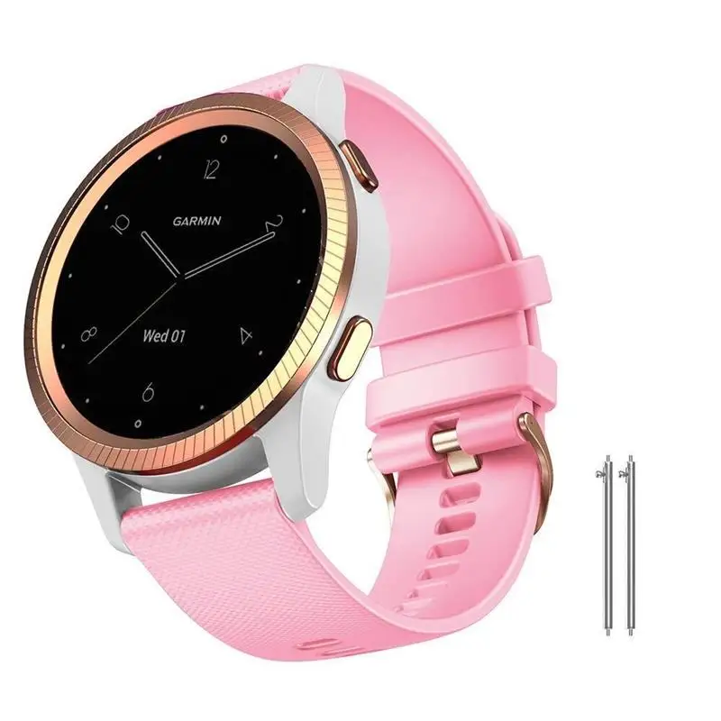 Для Venu 3S Band/Vivoactive 4S Band/Vivomove Band мягкий силиконовый сменный ремешок 18 мм для Garmin