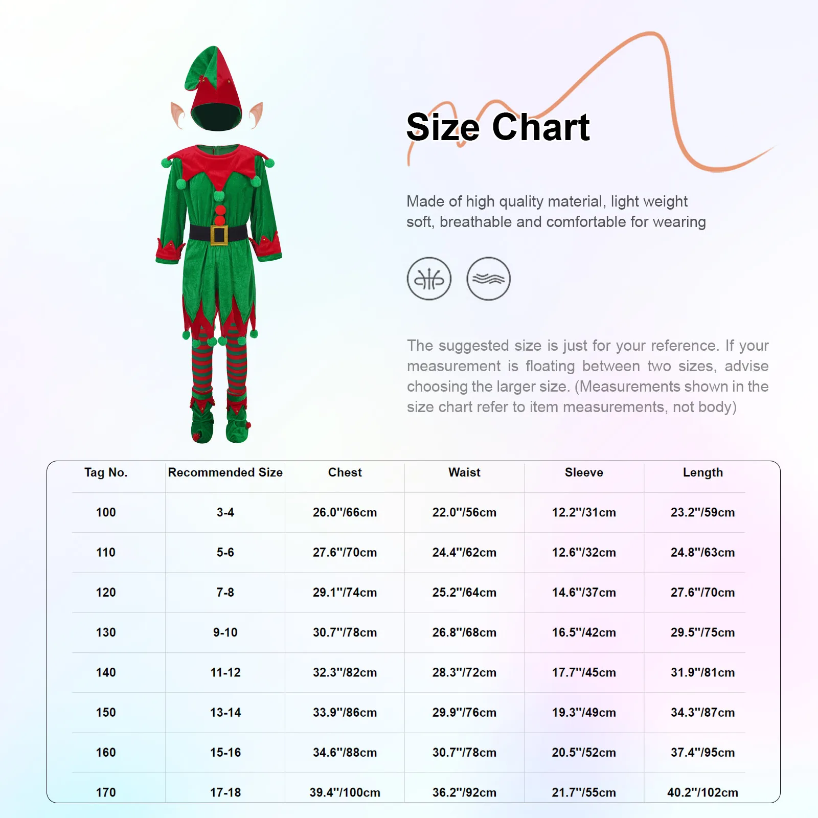 6 шт. детский рождественский костюм Санта-Клауса и эльфа зеленый нарядный наряд