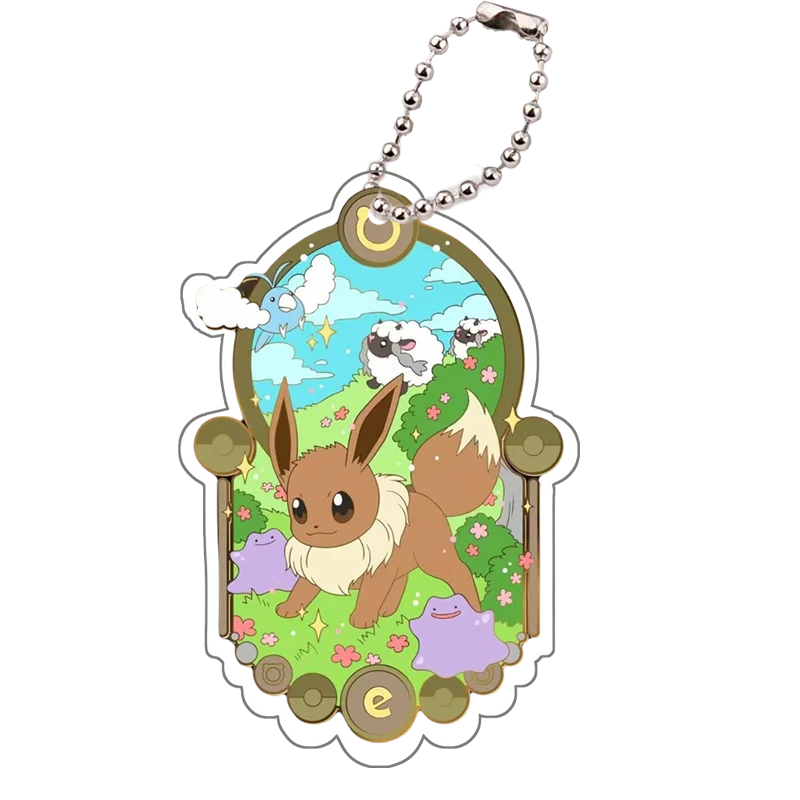 Pokemon Eeveelution Leafeon Sylveon Espeon Umbreon Eevee Jolteon Glaceon Flareon акриловый брелок для мобильного