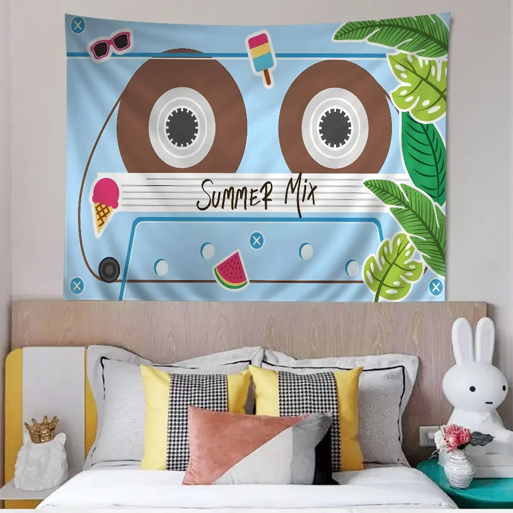 Ретро-кассета музыкальная лента подвесной богемный гобелен Таро хиппи настенные