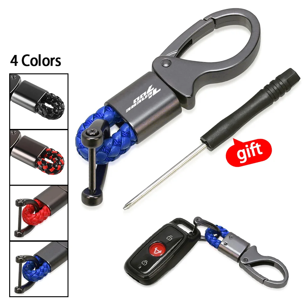 

For Yamaha TENERE 700 TENERE700 2019 2020 2021 Rally Motorcycle Key Holder Key Rings Keychain Detachable Leather Metal Pendant