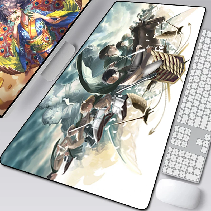 

Mouse Mats Attack on Titan Gaming Pad Kawaii Mat Mousepad Gamer Extended Pads Computer Accessories Keyboard Cabinet Large Mause