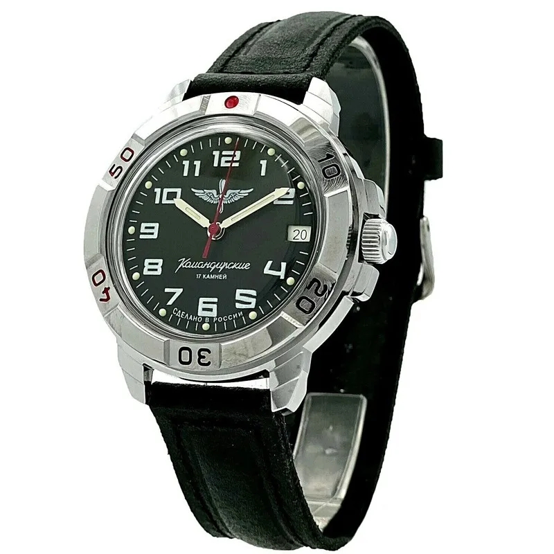 

Male military watch Red Star special forces pilot mechanical leather luminous waterproof