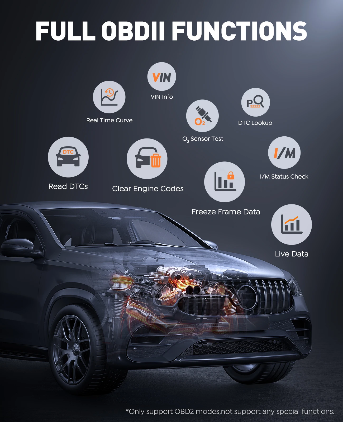 Фото Автомобильный стартер BUTURE 5000A с полной диагностикой OBD, пусковое устройство 16800 мАч, уличные фонари для кемпинга, аварийные усилители №2