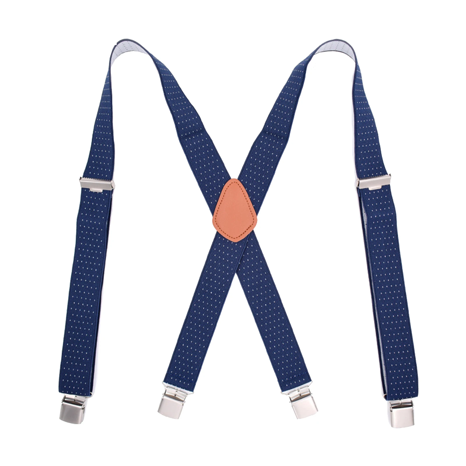 

С 4 металлическими зажимами пряжа из полиэстера повседневная одежда X-Back Легкая установка для взрослых гибкие регулируемые подтяжки унисек...