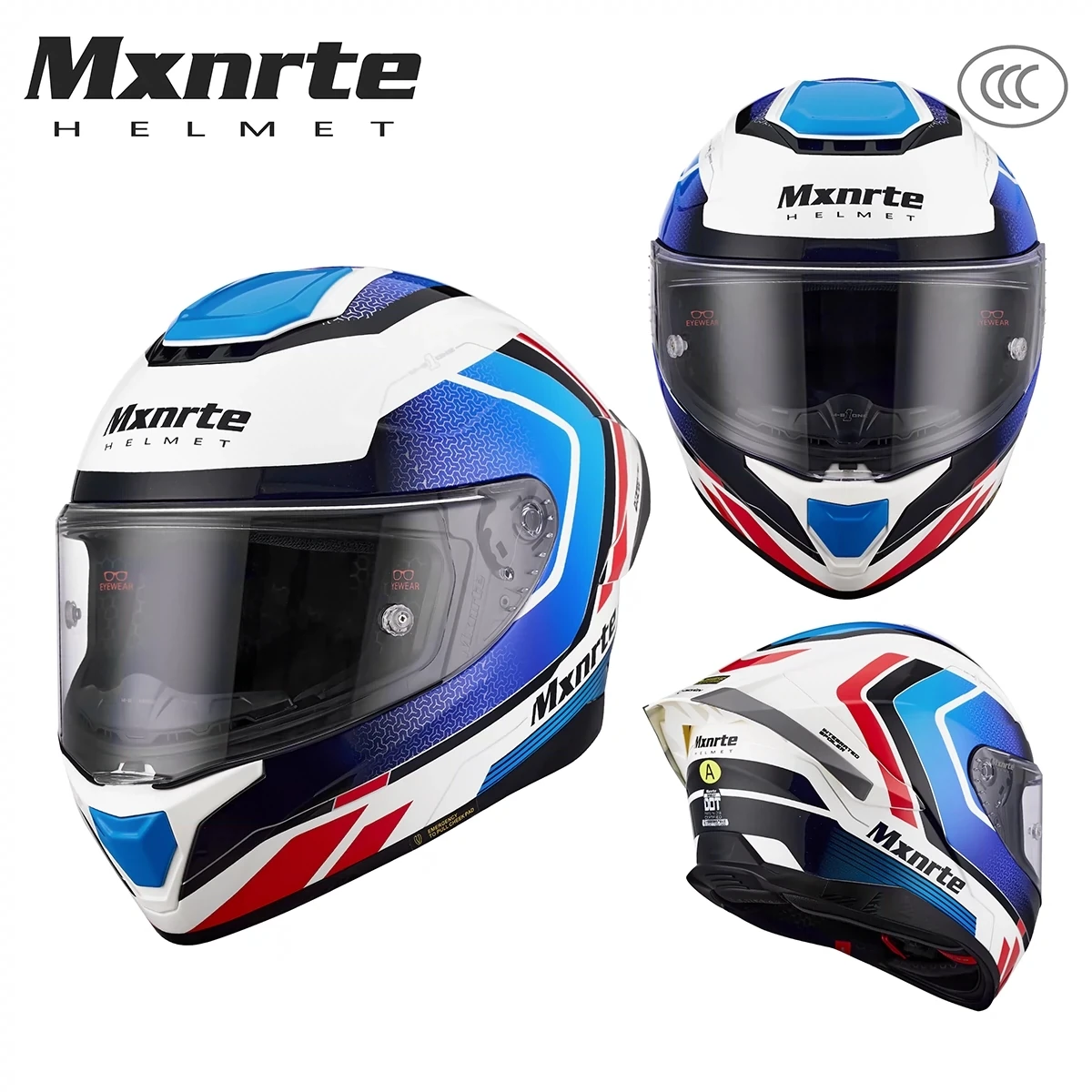 Оригинальный шлем Dodge Mxnrte белый красный синий для мужчин и женщин анфас