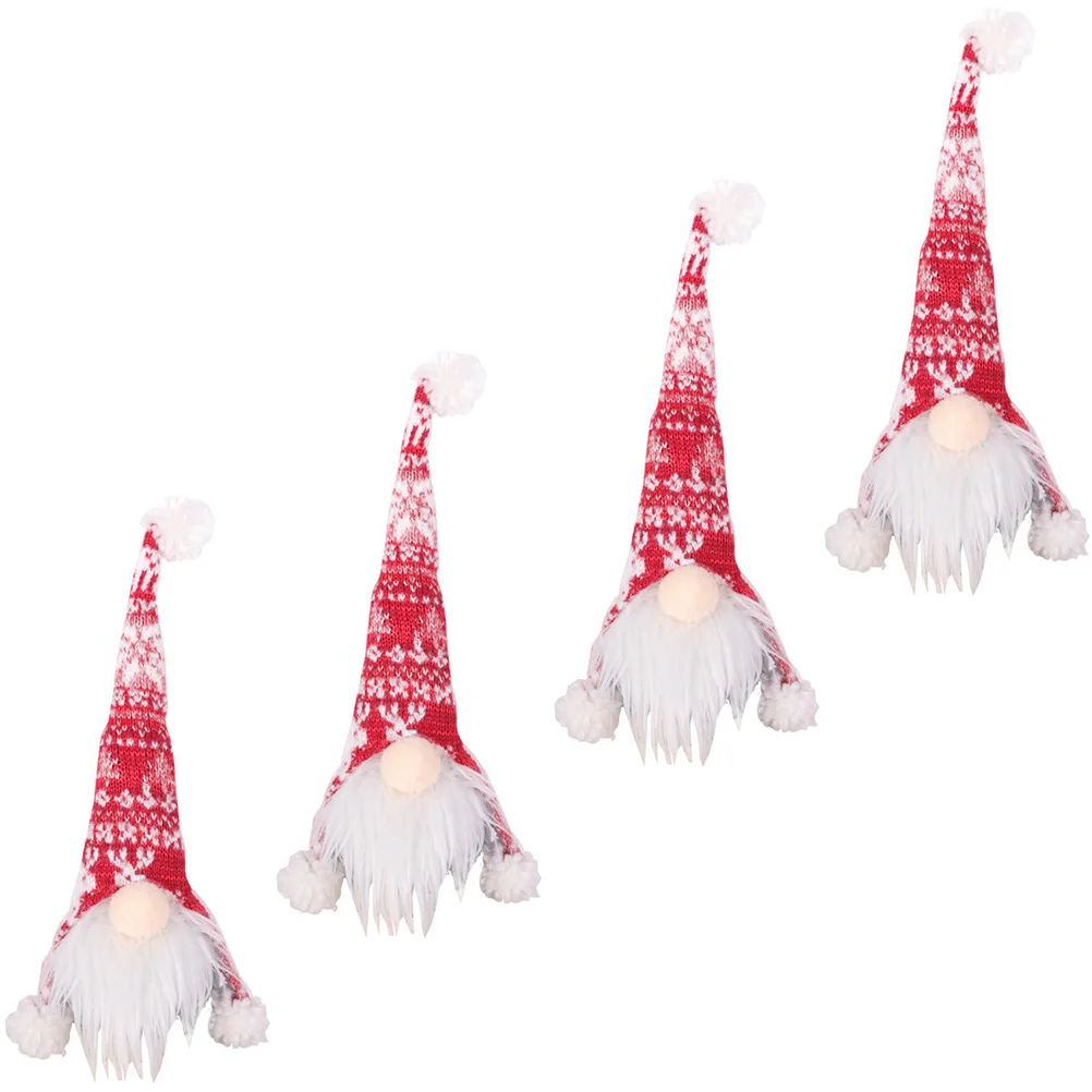 

4 Bottle Christmas Hats Swedish Santa Gnome Christmas Party Supplies Christmas Bottle Sweater