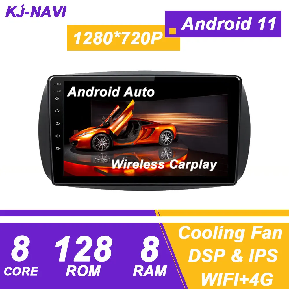 

Autoradio GPS Navigation WIFI BT IPS DSP Carplay Android 11 Car Radio Multimedia Player For Mercedes Smart Fortwo 2015 2016 2017