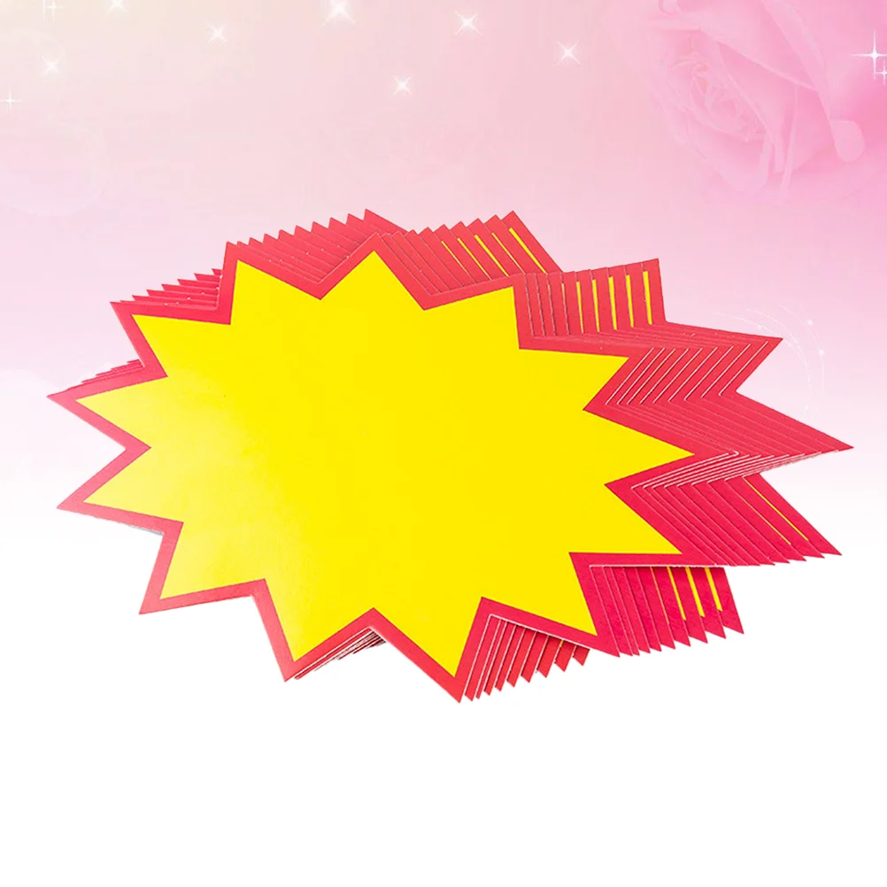 

Retail Star Labels Signs Stakes Burst Display Lables Paper Not Sign Supermarket Store Bright Tag Tags