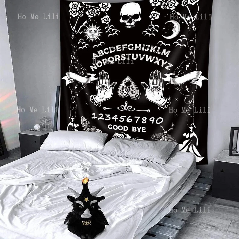 

Ouija Board Skull Goth Tapestry Tarot Occult Hanging Wall Art For Living Room Dorm Gothic Home Decor