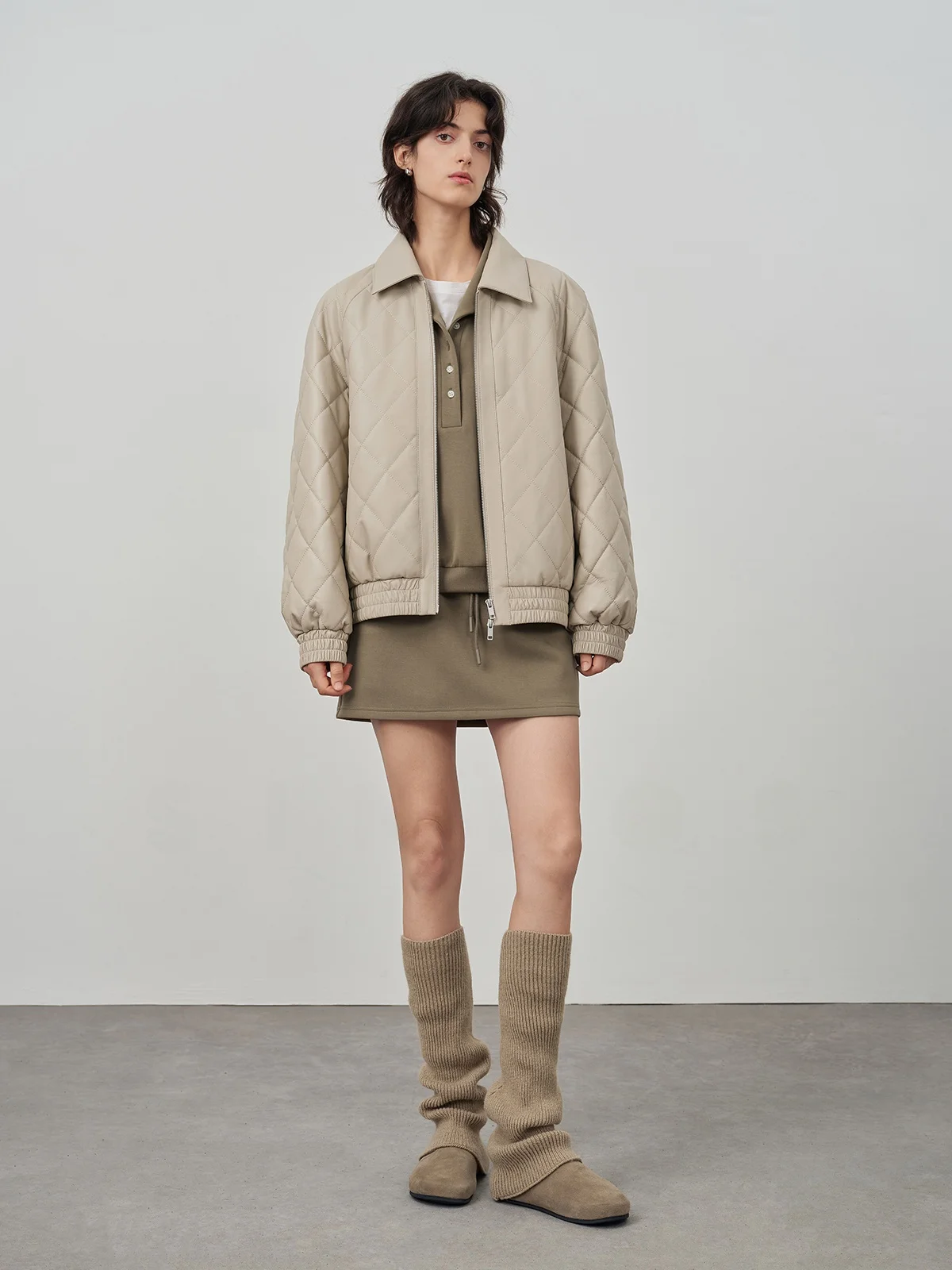 Sinbos Frost Grid импортное пальто из овчины женская куртка в клетку 2024 осенне-зимняя