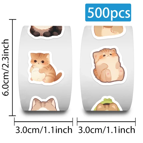 Наклейки с котами 500 шт