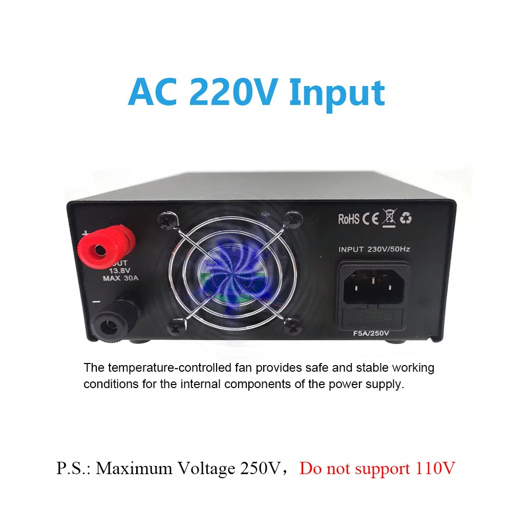 High Efficiency Power Supply Radio Transceiver PS30SW 30A 13.8V TH-9800 KT-8900D KT-780Plus KT8900 KT-7900D Car Radio