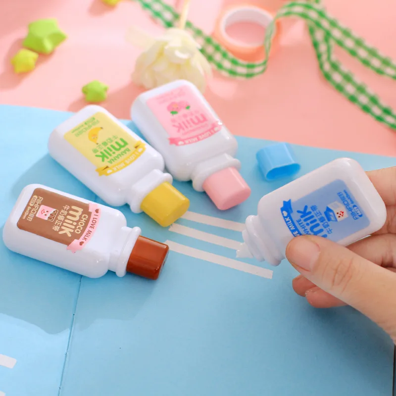 

Novelty Milk Bottle Kawaii White Out Corrector Practical Correction Stationery