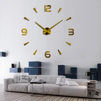 diy digital wall clock simple quartz clock acrylic mirror wall sticker modern design suitable for home living room decoration