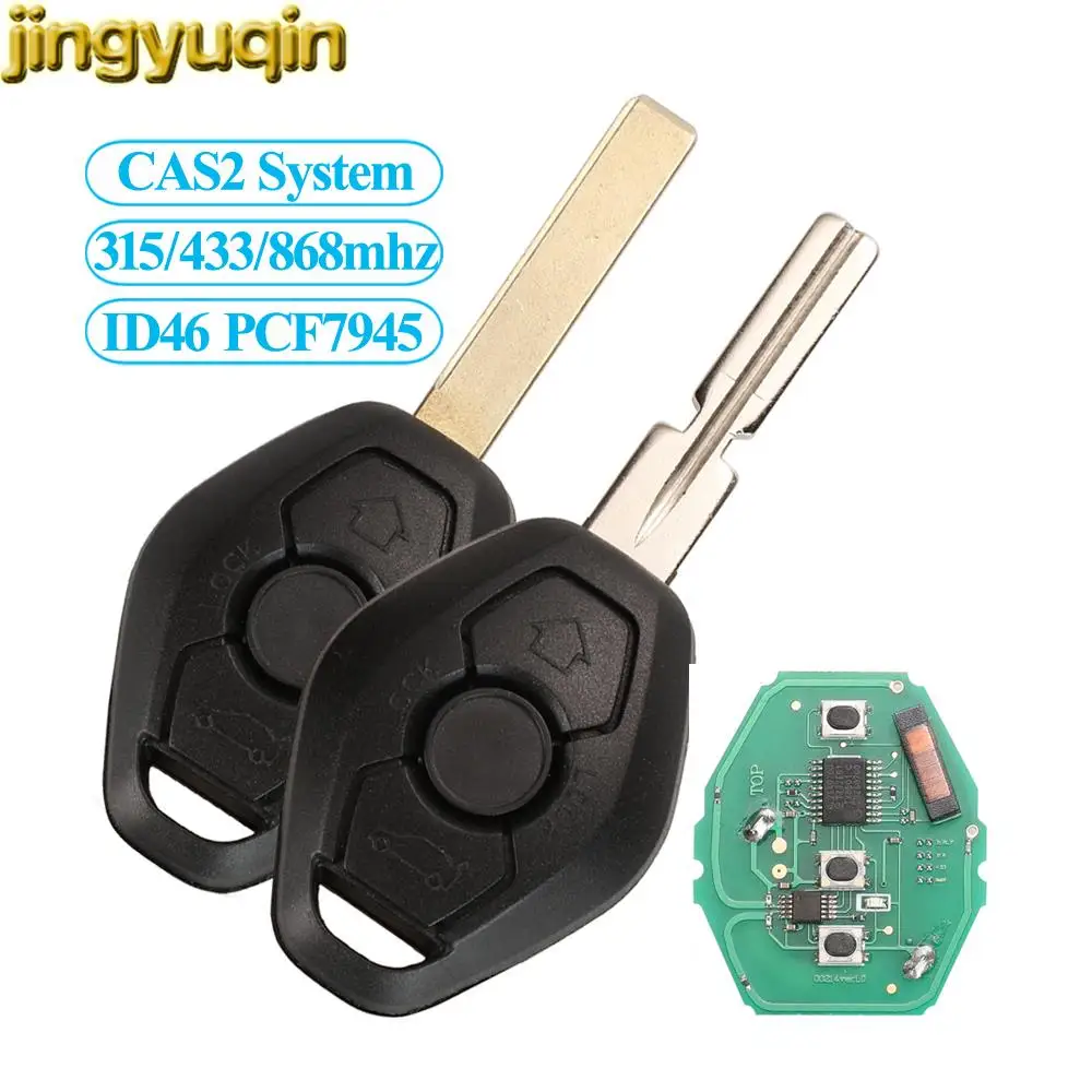 Jingyuqin Remote Car Key 315/315LP/433/868mhz NO Chip CAS2 System For BMW 1 3 5 7 Series HU58 HU92 Fob Control