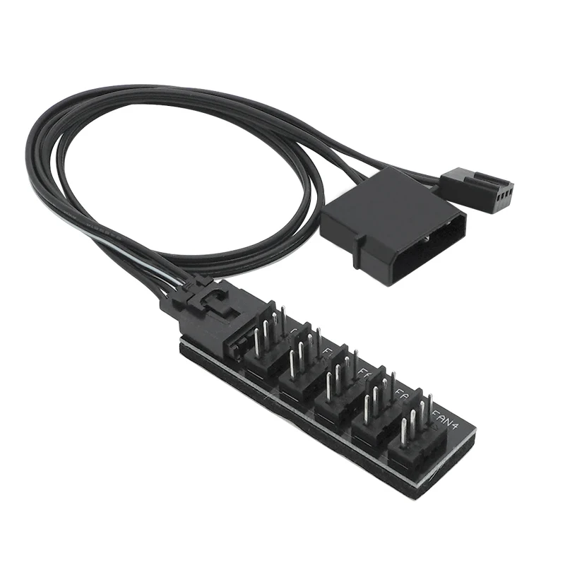 

1 To 8 Ports 4 Pin PWM Fan Hub Splitter, PWM Regulator 12V CPU Cooler / Case / Chasis Cooling Fan Power Cable Adapter 40cm