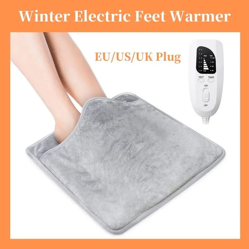 

Electric Feet Warmer Heating Pads Warm Slippers 6th Gear Temperature Winter Hand/Foot Warmer Washable Household Foot Warmer