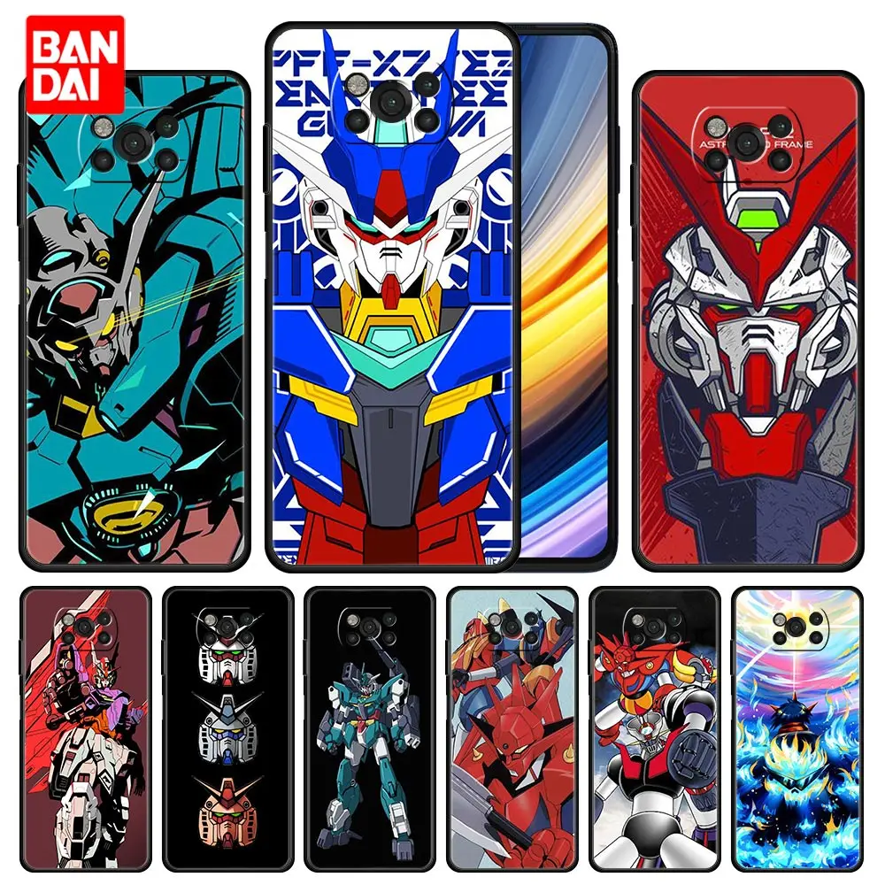 

Case for Xiaomi Mi Poco X3 NFC F3 Redmi Note 9s 9 9A 9C 8 10 11 9T 8T 10T K40 Pro Plus Bag Capa Armor Phone Soft Anime Gundam