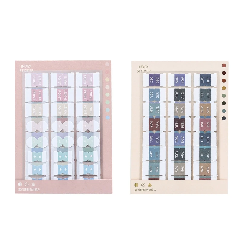 

D0UA Practical Sticky Note Pads Index Tabs Page Markers Sticky Labels Memo Papers Message Reminder for Student Teacher Staff