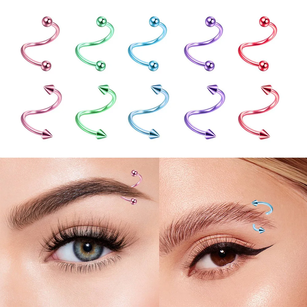 

Stainless Steel Nail Ring Barbell Lip Ring Curved Rod Nose Ring Lip Piercing S Shape Eyebrow Ring Body Piercing Jewelry