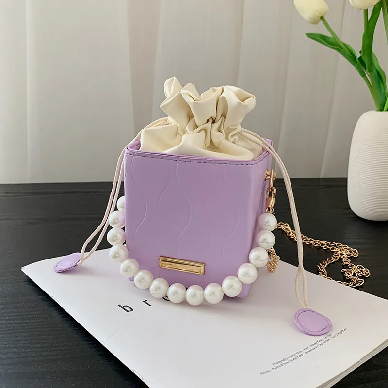 

Luxury Pearl Women Handbags Lady Elegant Evening Bags Mini Single Shoulder Crossbody Bags Small Square Bags Box Style Bag