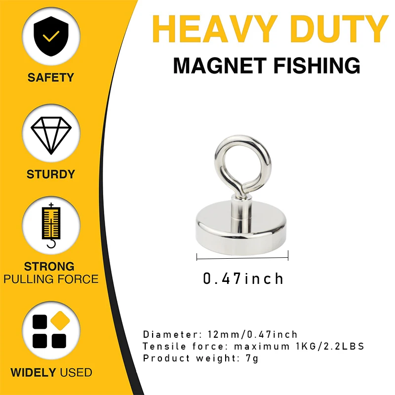 Магнитный крючок XMSJ Neodymium Magnet 10-75 мм