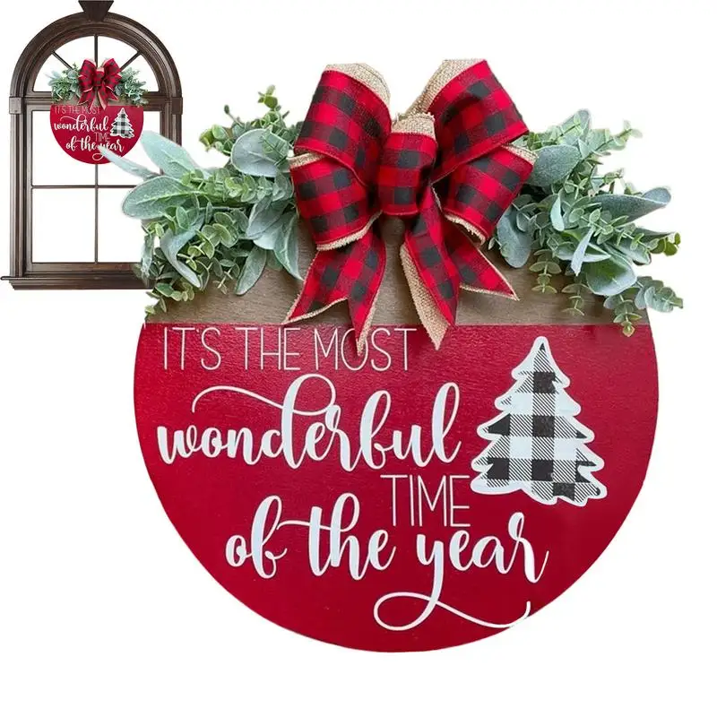 

Рождественский Знак Приветствия для входной двери, знак для входной двери, уличный декор, венок, венок для входной двери, аксессуары для украшения коттеджа