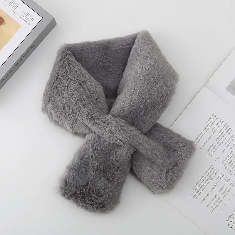 Студенческий зимний теплый утолщенный шейный платок с перекрестным воротником