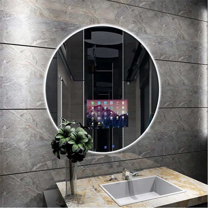 

Bathroom Wall mounted Vanity mirror android touch smart with WIFI