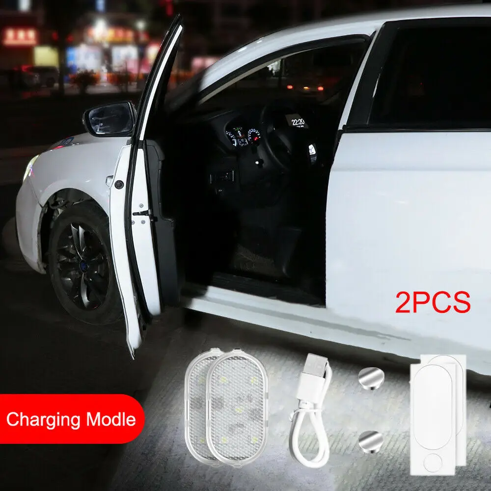 

2 шт., автомобильные Магнитные Светодиодные лампы Предупреждение USB-портом