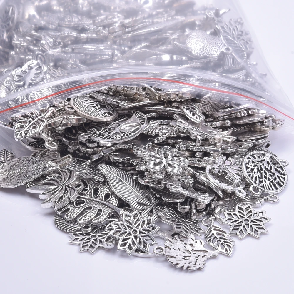 10/20 шт. серебряные листья используются в качестве подвесок сделай сам для