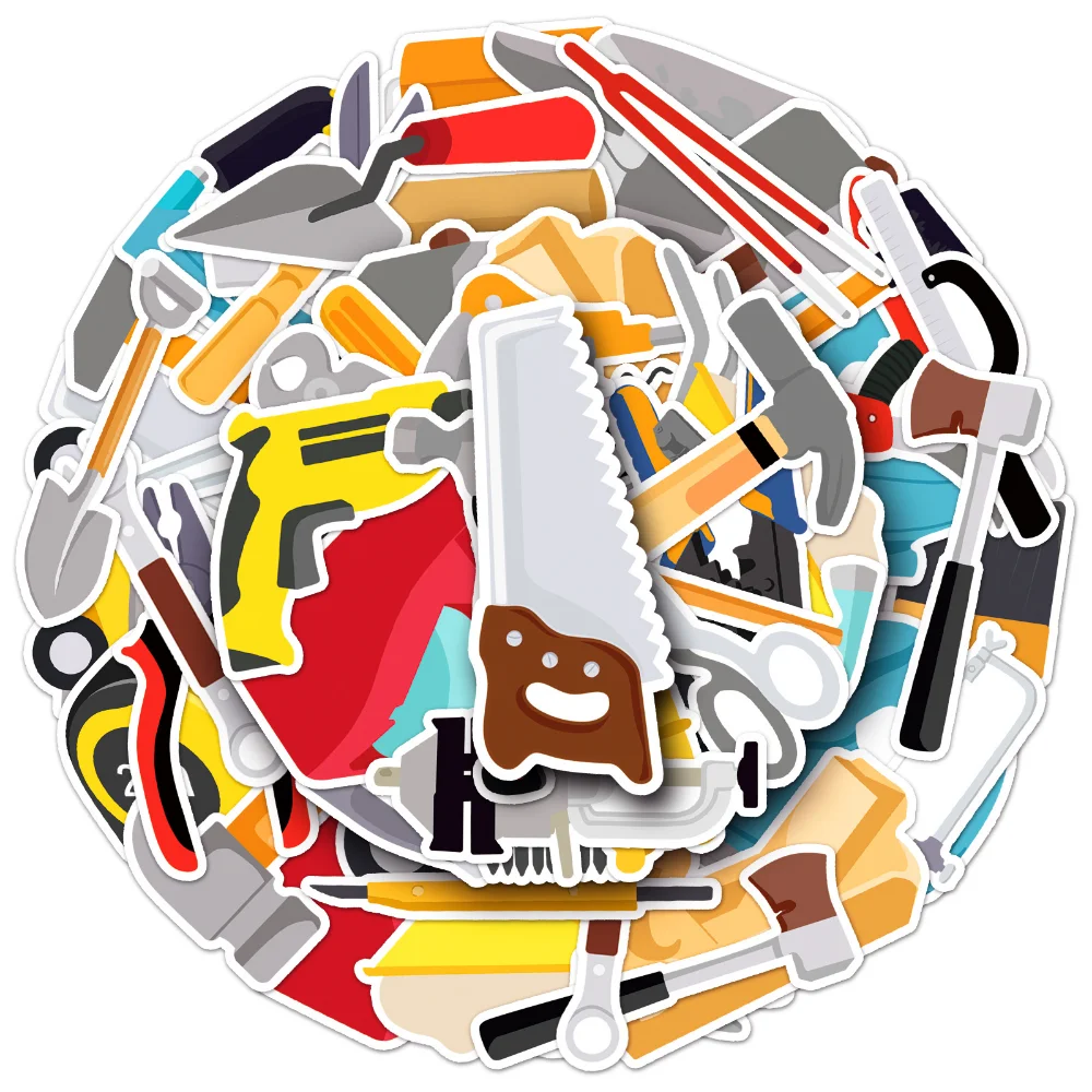 

10/50PCS Tool Stickers Journal Planner Stickers Scrapbooking Vintage Decorative Sticker DIY Craft Photo Albums