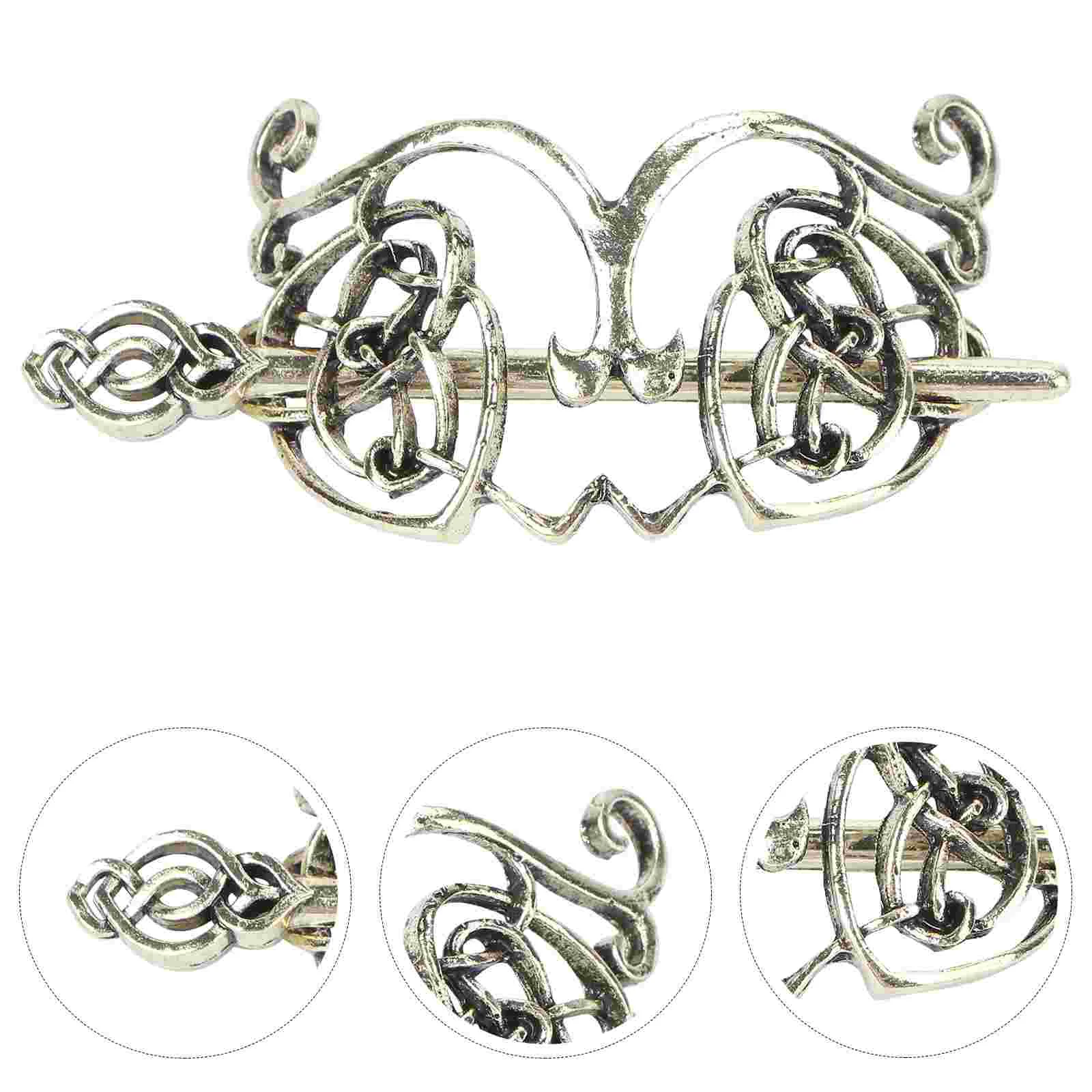 

2Pcs Vintage Hair Clips Celtic Hair Slide Hairpin Metal Hair Barrette Viking Metal Hair Clip Hairpin Woman