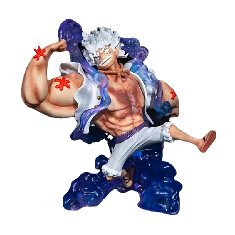

19CM Anime One Piece Figure Sun God Nika Gear 5 Luffy PVC Action Figures GK Statue Collectible Model Toys for Children Gifts