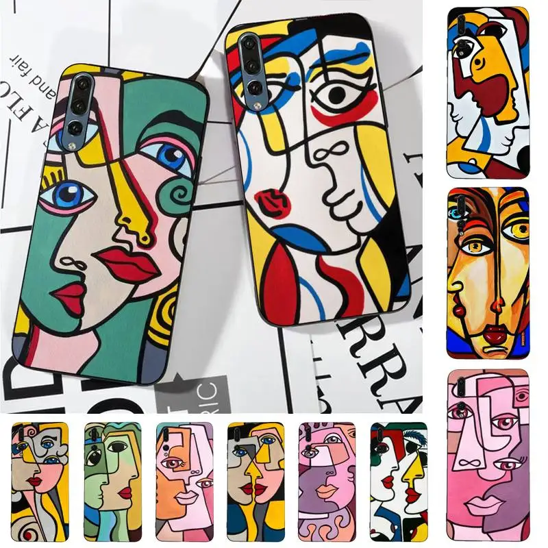 

Picasso Abstract Art Phone Case for Huawei P30 40 20 10 8 9 lite pro plus Psmart2019