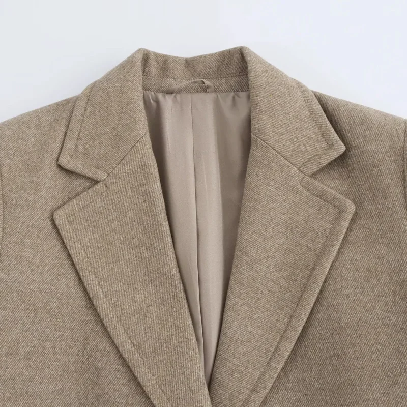 Парка женская зимняя однотонная из искусственной шерсти с длинным рукавом