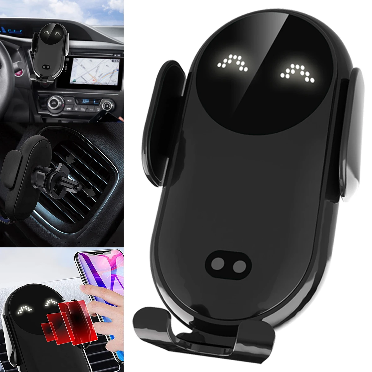 

new Car Vent Phone Mount Automatic Car Phone Holder with Max 10W Wireless Car Charger 2-in-1 360° Rotatable Car Vent Phone Mount