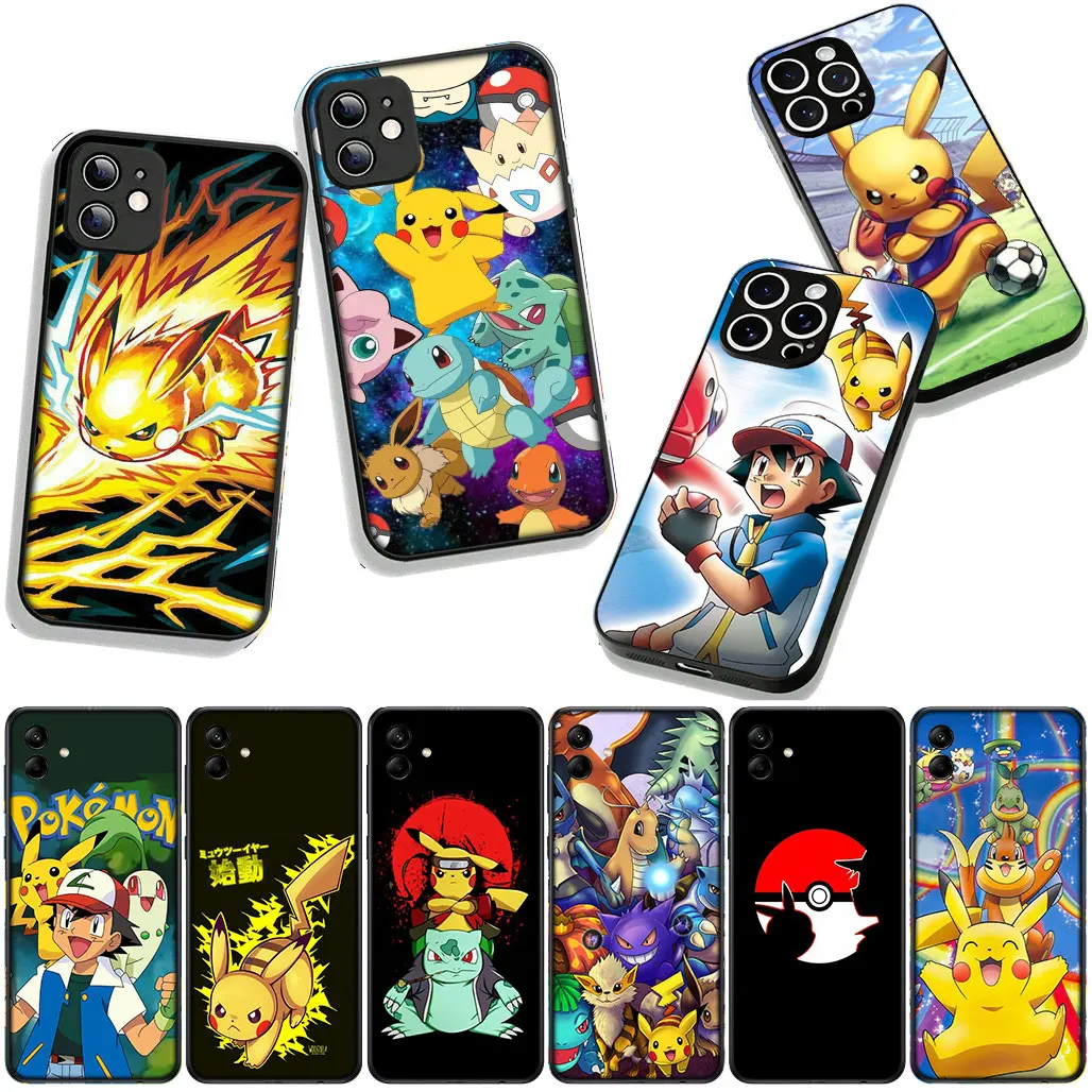 Фото Phone Cover for Xiaomi Poco F6 F7 Ultra F5 F3 X7 X6 X5 X3 NFC M7 M6 Pro C75 C65 C71 C61 Case P-Pokemons P-Pikachus Cute №1