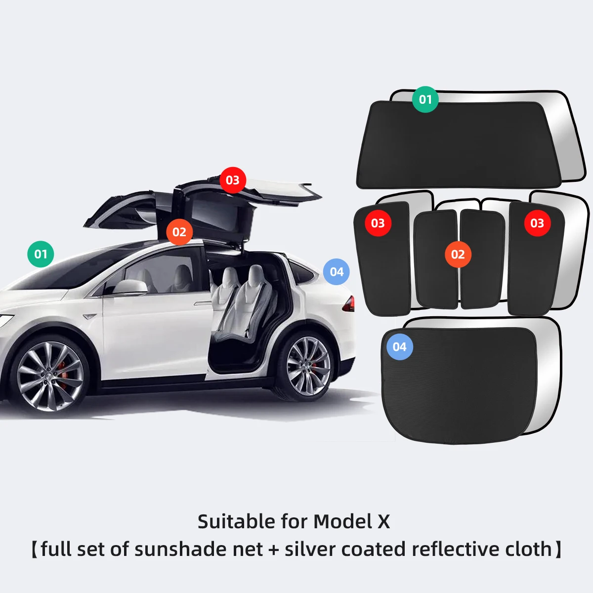 

Затеняющая сетка для Tesla Model X 2023, автомобильные аксессуары, солнцезащитный козырек для крыши, солнцезащитный козырек для защиты от УФ-лучей