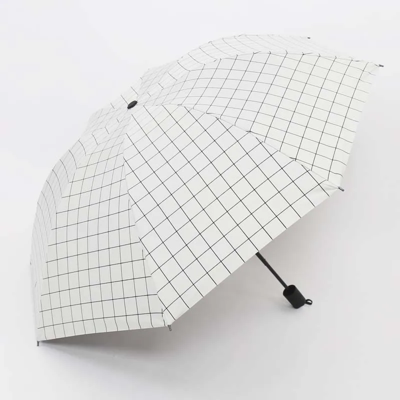

Зонт от солнца в клетку с волнистыми узорами в горошек, виниловый солнцезащитный складной зонт с защитой от УФ-лучей и солнечного дождя